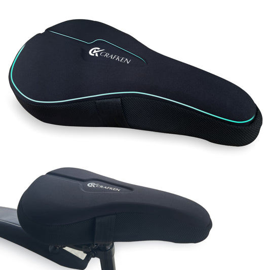 Gel Bicycle Saddle Seat Cushion Cover for Indoor-Outdoor Cycling