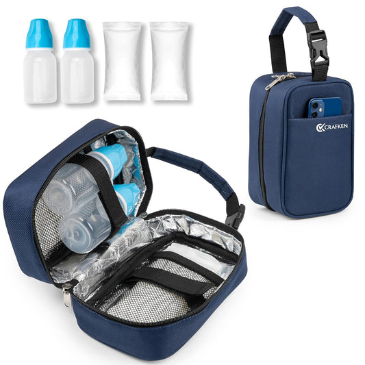 Breast Milk Storage Bag, 100% Silver Insulated Bag with 2 Ice Gel, This Storage Bag Keeps Food & Milk Fresh for 6 to 8 Hours