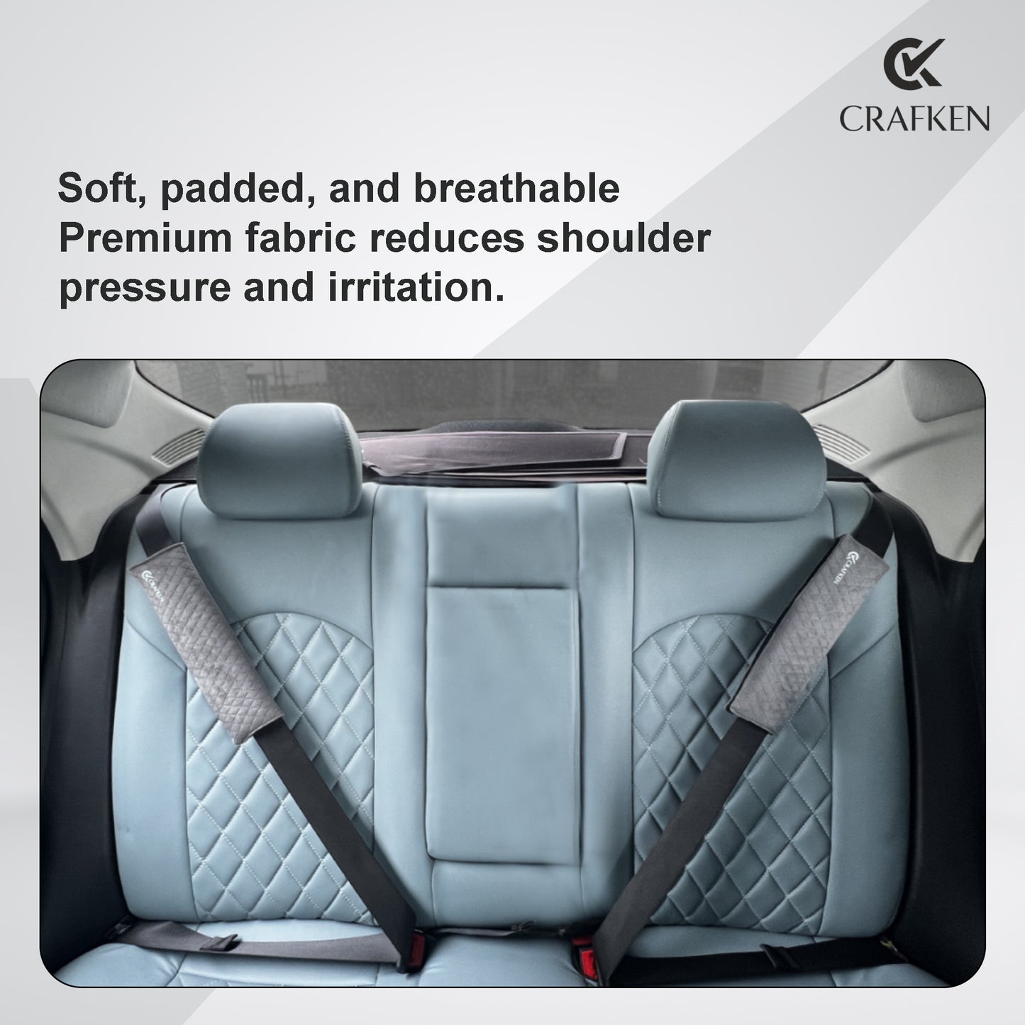 Car Seat Belt Shoulder Pads (Pack of 2) – Universal Fit for All Cars.