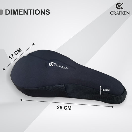 Gel Bicycle Saddle Seat Cushion Cover for Indoor-Outdoor Cycling