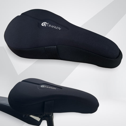 Gel Bicycle Saddle Seat Cushion Cover for Indoor-Outdoor Cycling