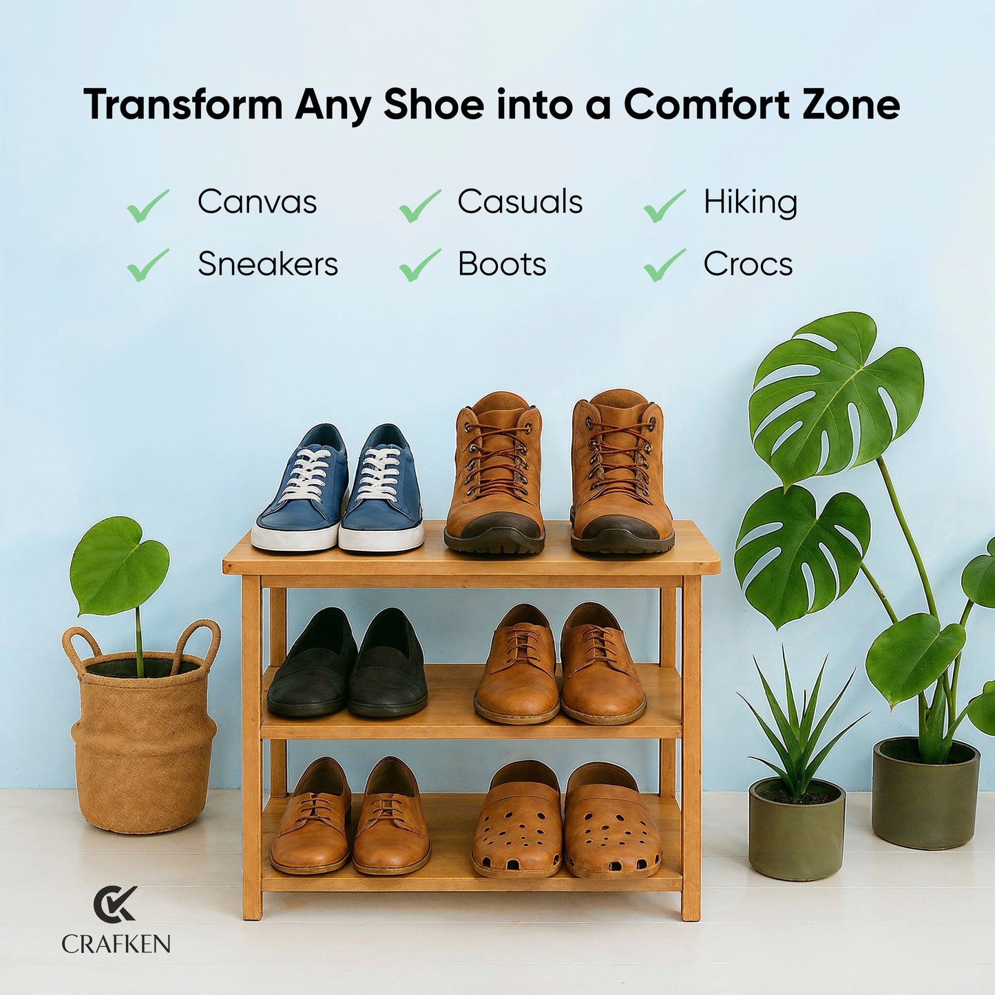 Dual Gel Insoles for Extra Cushioning in Shoes | Daily-use Shoe Inserts for Men Women.