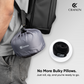 CRAFKEN Travel Neck Pillow | 360° Memory Foam Neck Support Pillow for Travel.