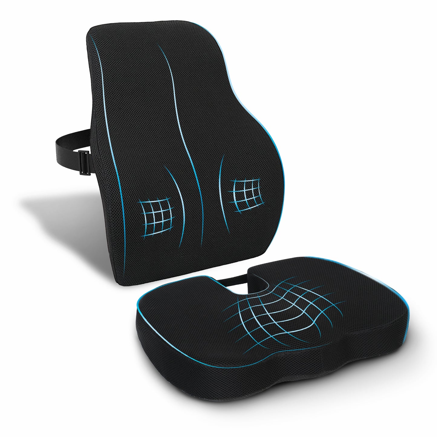 Seat Cushion & Backrest Combo Suitable For All Chair.