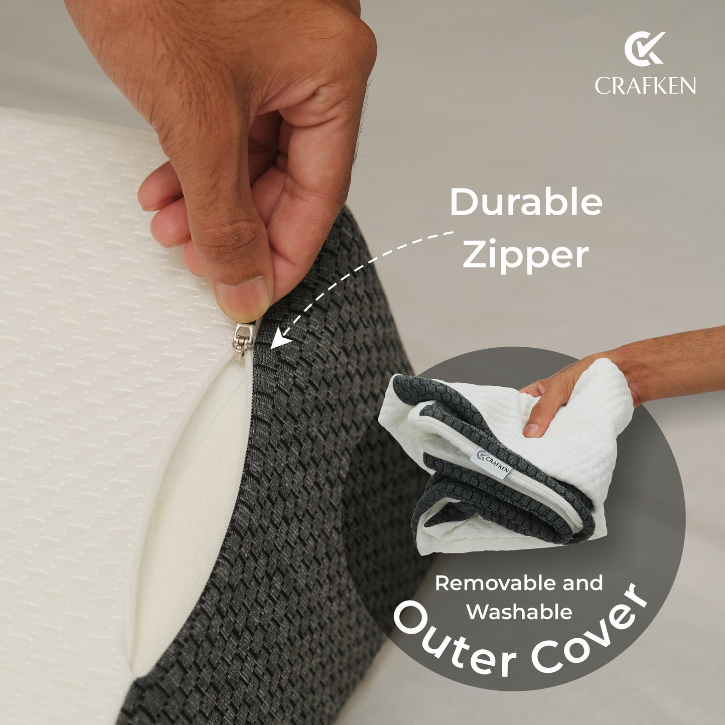 Memory Foam Wedge Pillow For Sleeping.