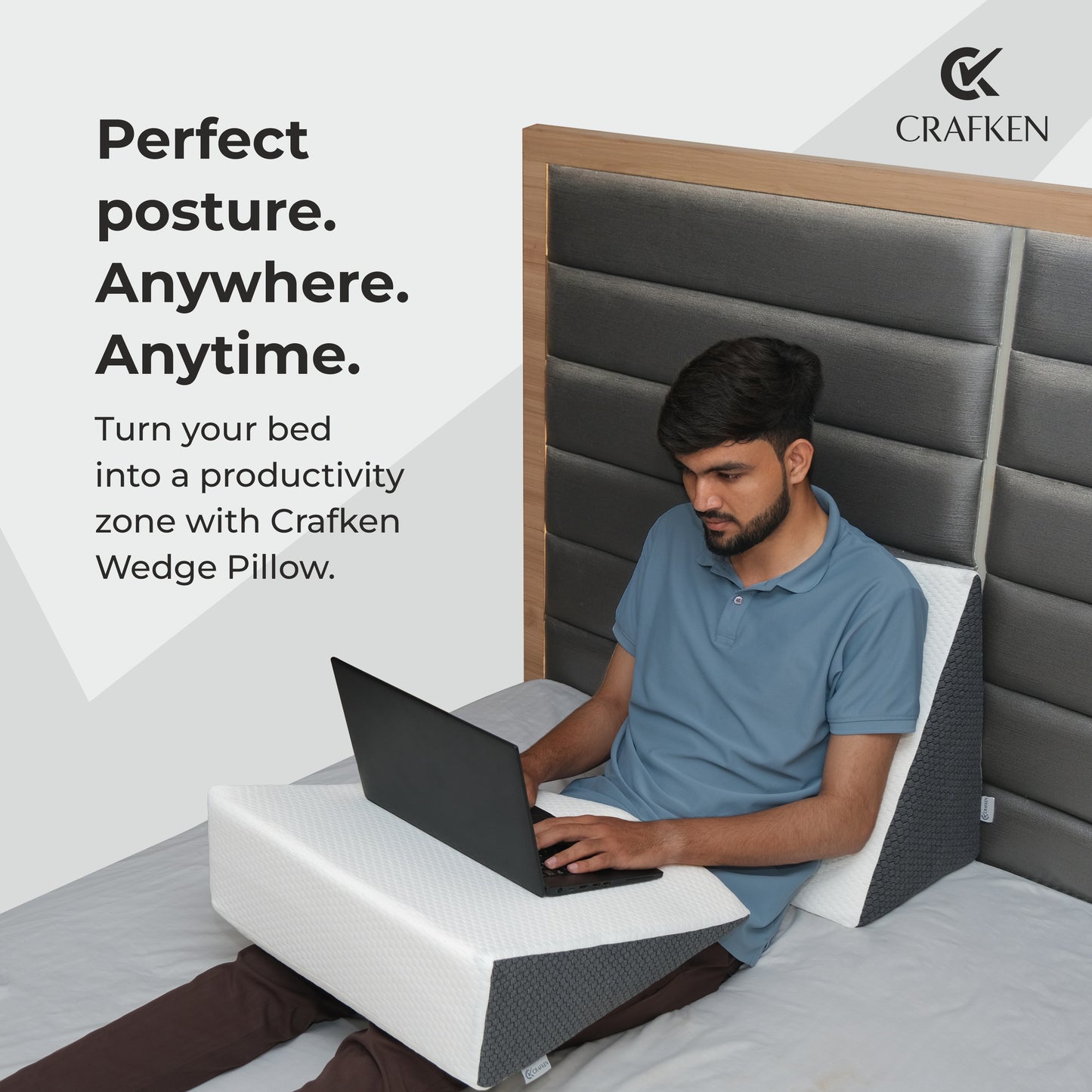 Memory Foam Wedge Pillow For Sleeping.