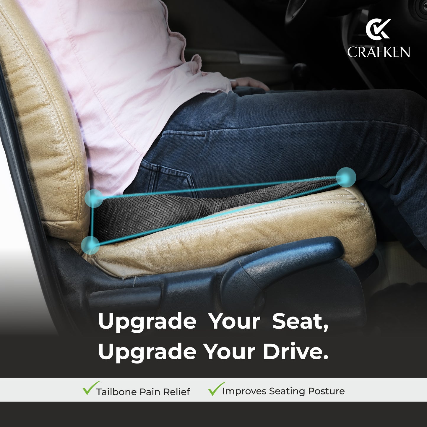 Car Seat Cushion | Suitable for All Car.