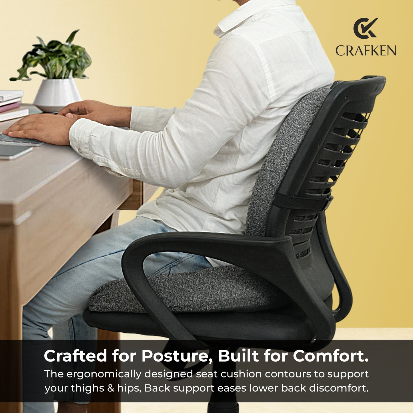 Ultimate Pro Seat Cushion & Posture Corrector Backrest Combo.