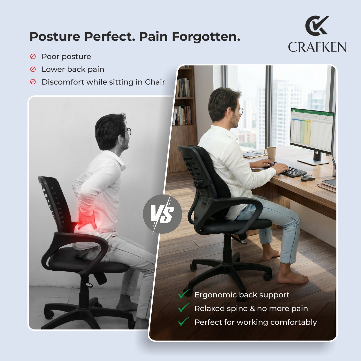 Back Support For Office Chair.